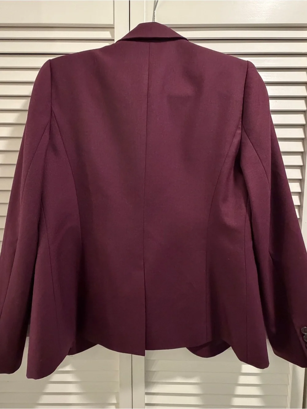 J. Crew Women's Super 120s Burgundy Single-Button Blazer